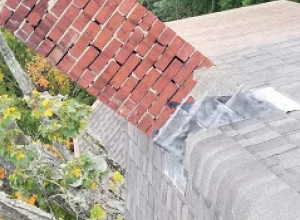 New flashing lead in the chimney