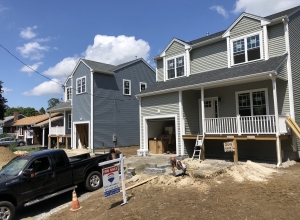 2 new roofs side by side 