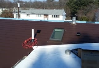 Skylight flashing on metal roof - Randolph, MA