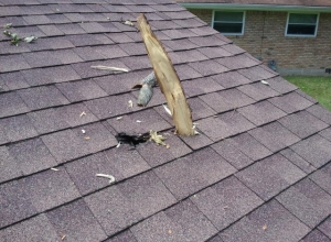 Roofing storm damage