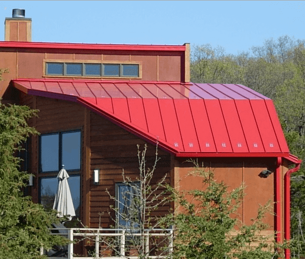 red metal roof